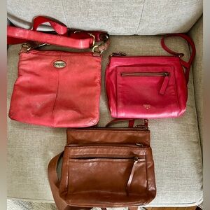 Set of 3 Fossil Crossbody Bags